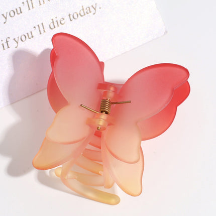 Double-layer Butterfly Gradient Pearlescent Hair Clip