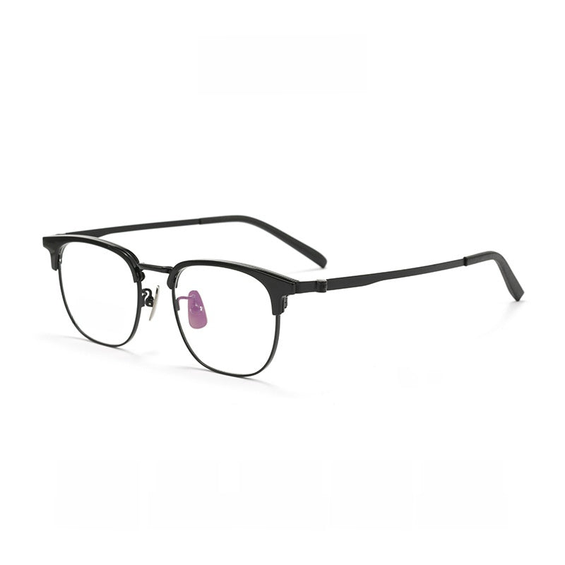 Pure Titanium Half-Frame Glasses