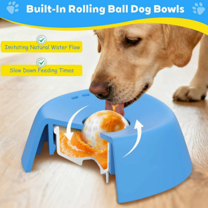 Slow Feeder Dog Bowl with Suction Base