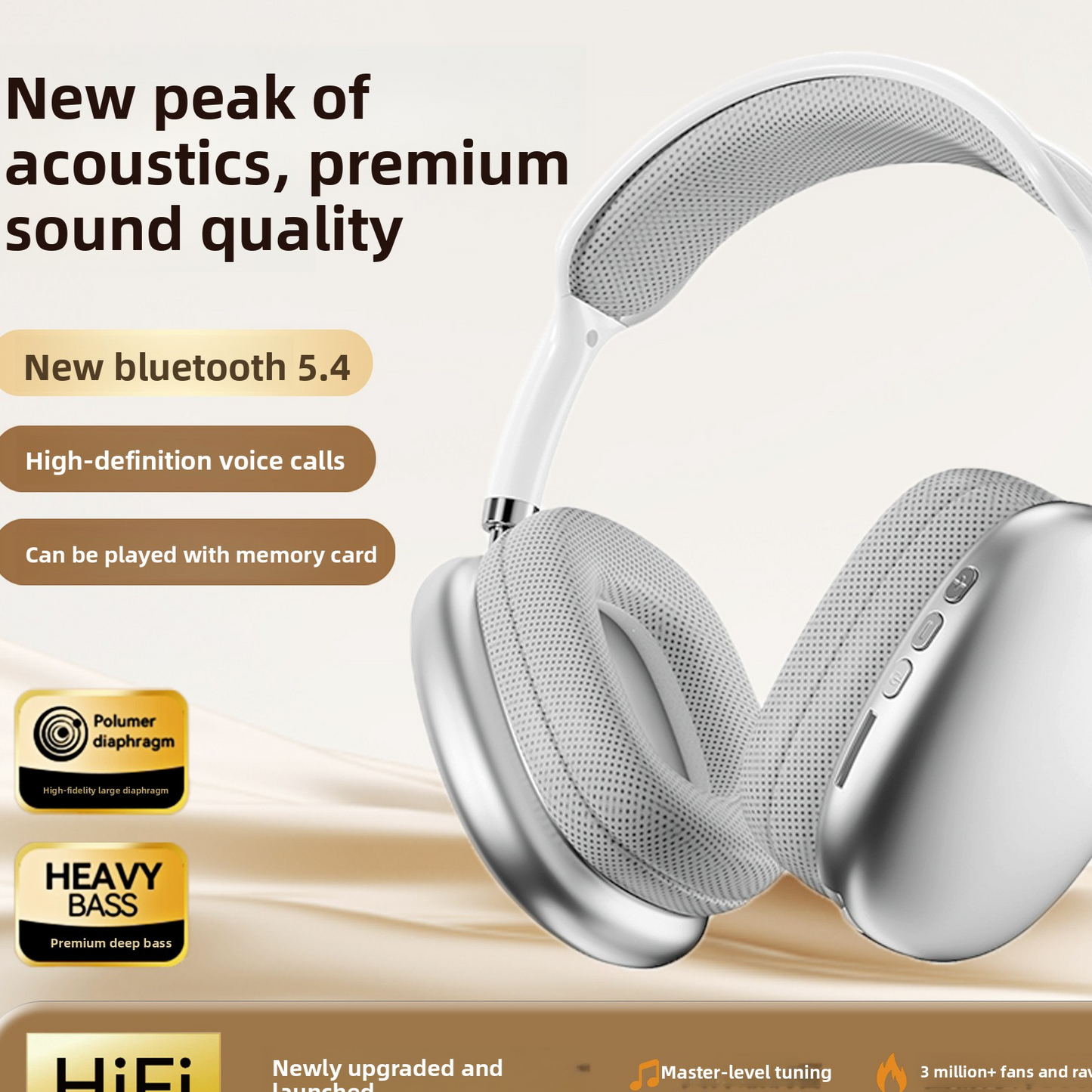 Wireless Bluetooth Headphones with Long Battery Life