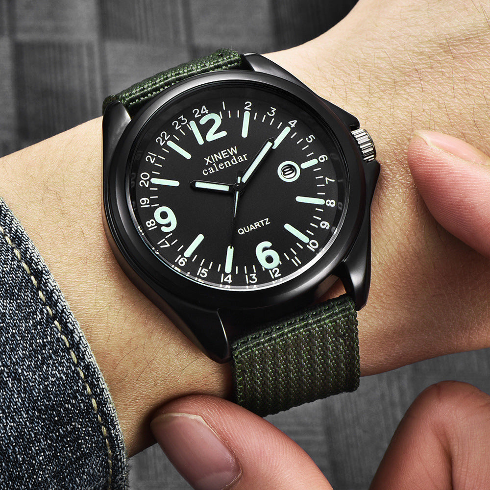 Men's Nylon Strap Quartz Watch