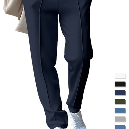 Mens Loose Fit Straight Leg Casual Pants