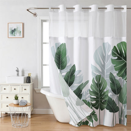 Digital Print Leaf Shower Curtain