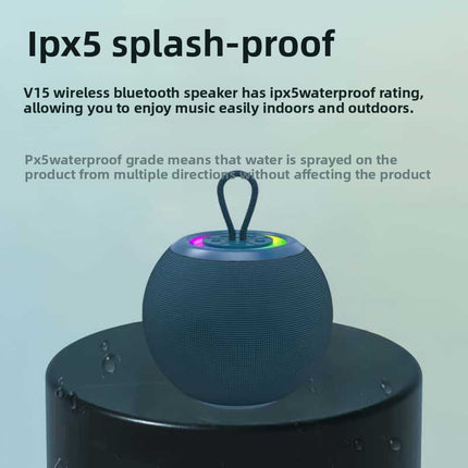 Fabric Round RGB Light Portable Bluetooth Speaker