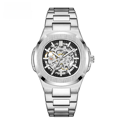 Double-sided hollowed-out luminous men's watch