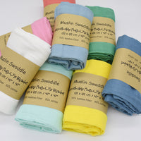 Bamboo Cotton Solid Color Double-layer Gauze Newborn Bath Towel Gro-bag Summer Thin
