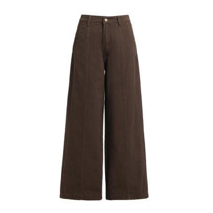 Womens Wide Leg Denim Trousers