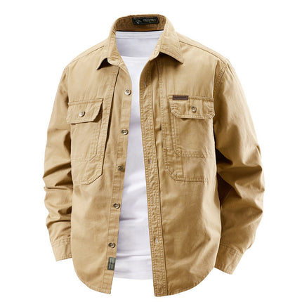 Mens Long Sleeve Cotton Work Shirt