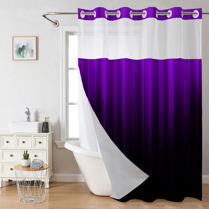 Double Layer Gradient Digital Print Shower Curtain
