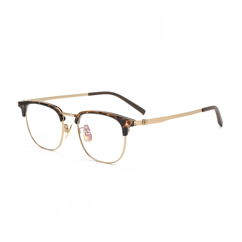 Pure Titanium Half-Frame Glasses