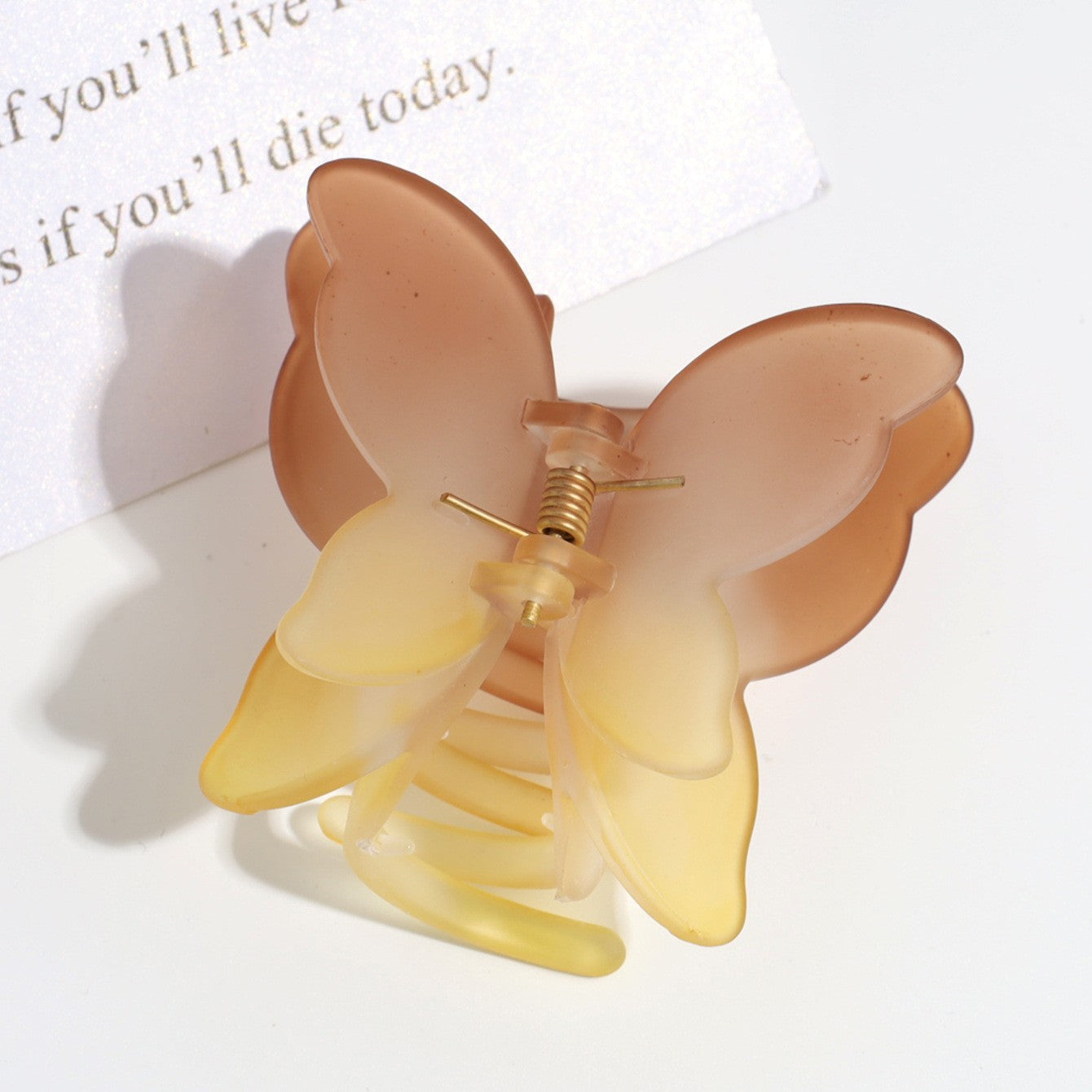 Double-layer Butterfly Gradient Pearlescent Hair Clip
