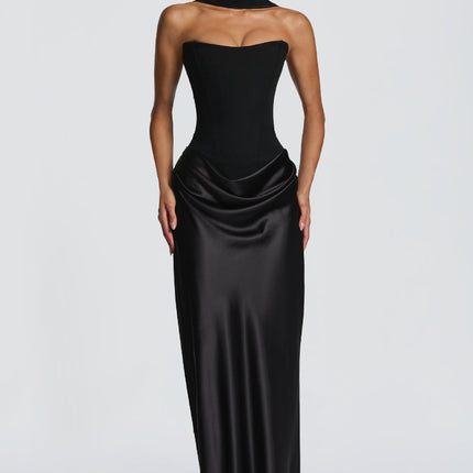 Satin Bodycon Long Dress