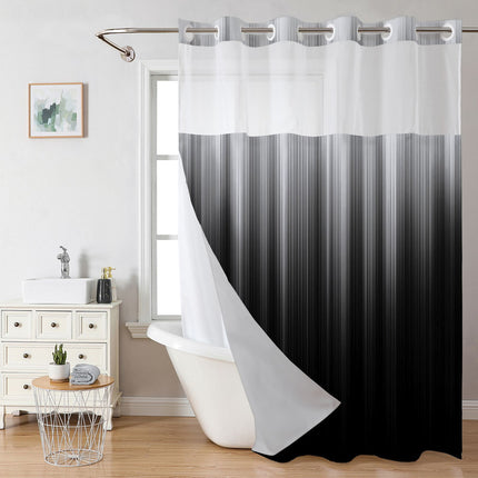 Double Layer Gradient Digital Print Shower Curtain