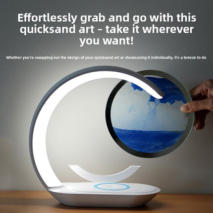 Wireless charging 3D sand table lamp