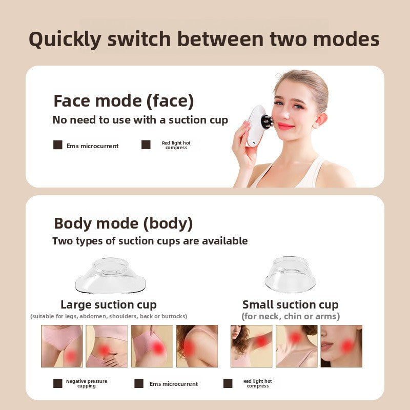 Multifunctional Cupping Therapy Device with Red Light and EMS Massage