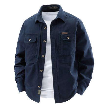 Mens Long Sleeve Cotton Work Shirt