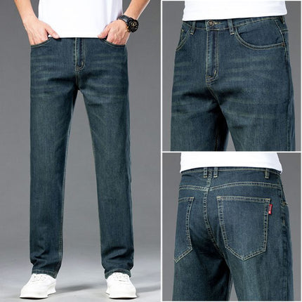 Men's loose straight-leg jeans
