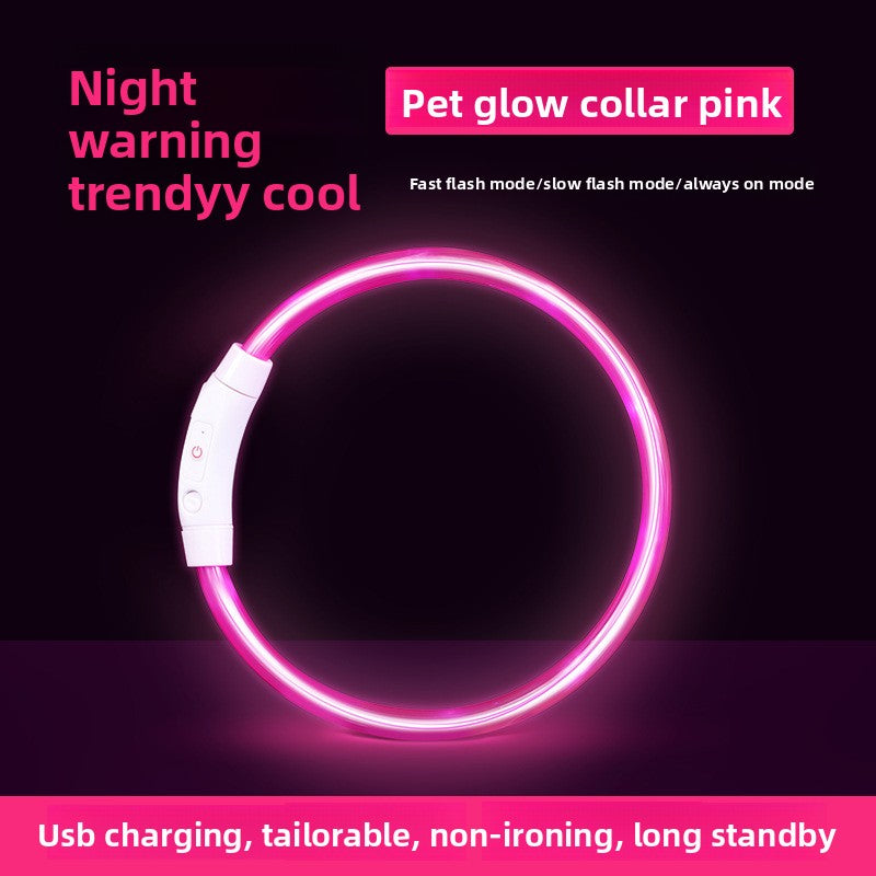 Dog and cat glow-in-the-dark collars