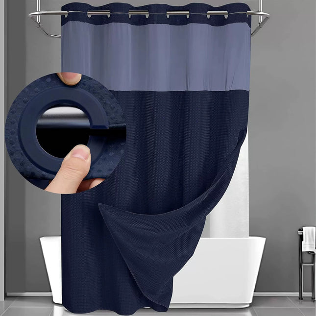 Double Layer Waffle Shower Curtain