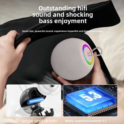 Fabric Round RGB Light Portable Bluetooth Speaker