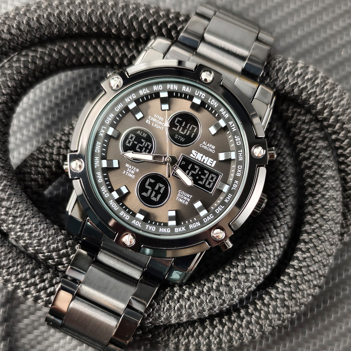 Multi Function Digital Analog Watch