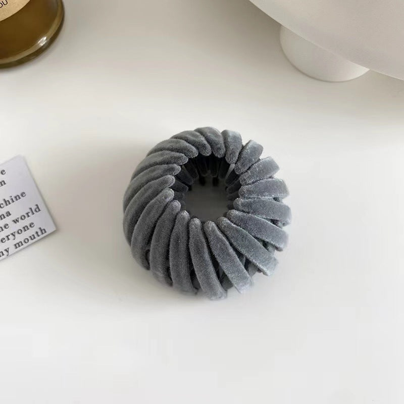 Flocking Hair Claw Clip for Women Half-Up Hairstyle