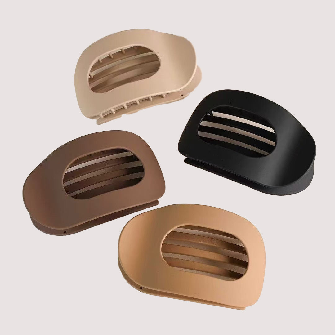 Matte Geometric Hair Clips for Thick Hair