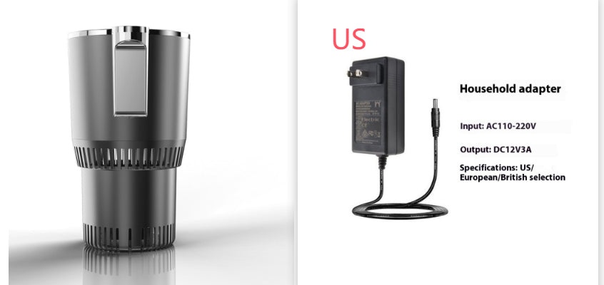 كوبان في واحد للسيارة: تسخين وتبريد، حامل أكواب ذكي 12 فولت، شاشة عرض رقمية لدرجة الحرارة، سخان ومبرد أكواب للمشروبات، ثلاجة صغيرة للسيارة