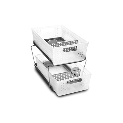 Foldable Double Layer Storage Organizer Basket