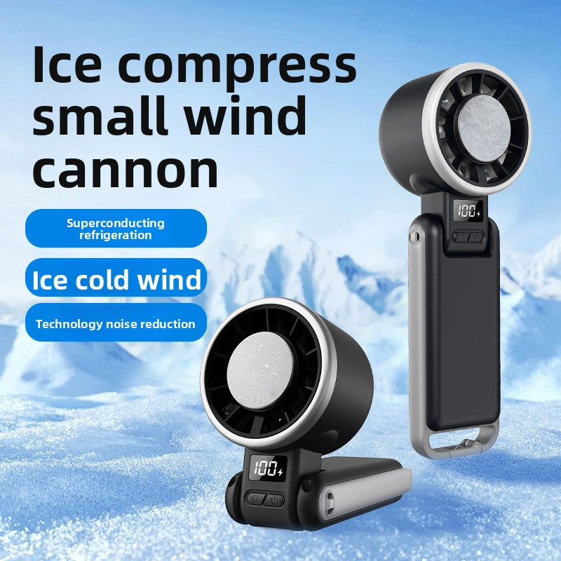 USB Rechargeable Neck Fan with Digital Display
