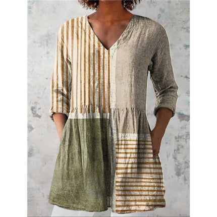 Printed round-neck short-sleeved shirt