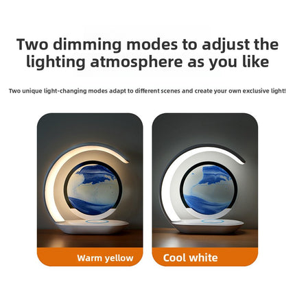 Wireless charging 3D sand table lamp