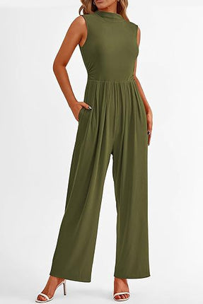 Elegant Sleeveless Wide-Leg Jumpsuit
