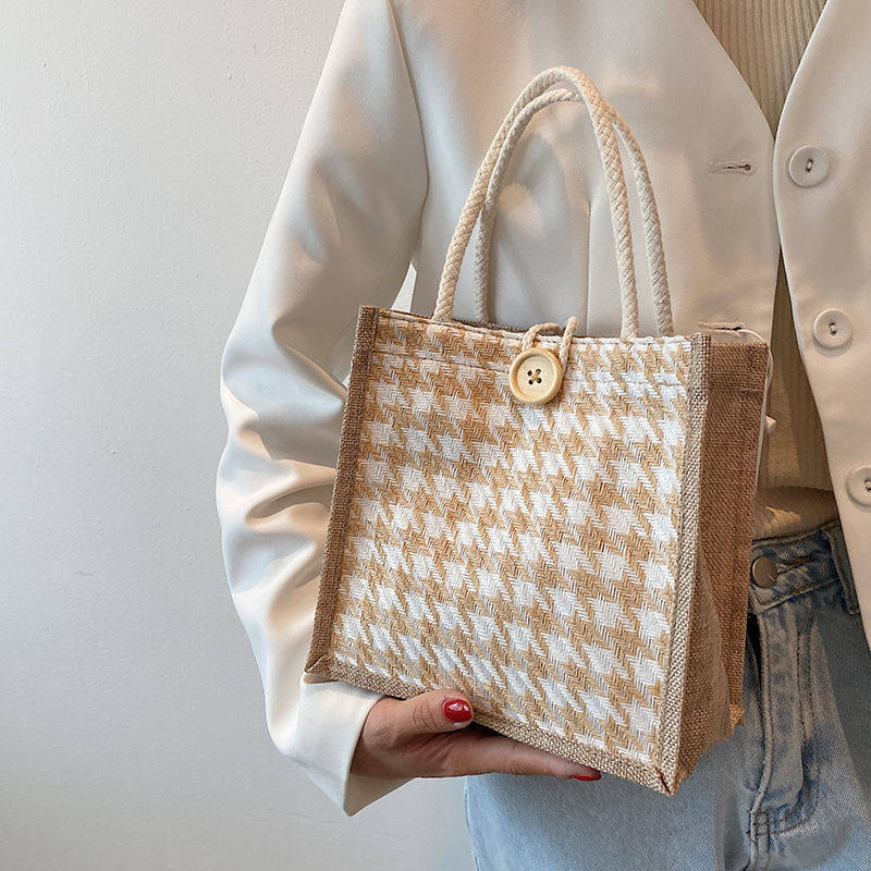 Stylish Geometric Print Soft Handle Handbag for Women
