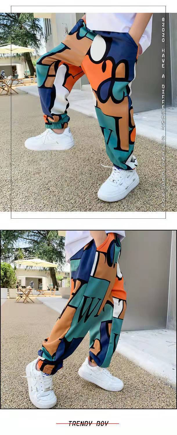 سراويل صيفية جديدة وخفيفة للأطفال، مضادة للبعوض، مصنوعة من الحرير الجليدي، مناسبة للارتداء اليومي.