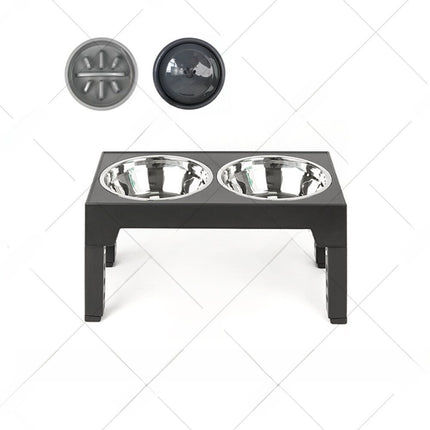 Adjustable Anti-Spill Pet Dog Bowl Stainless Steel Elevated Feeder