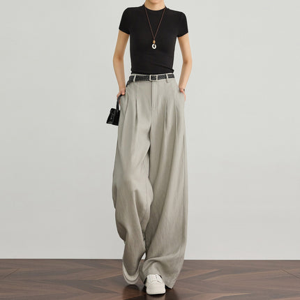 Womens Tencel Linen Wide Leg Pants