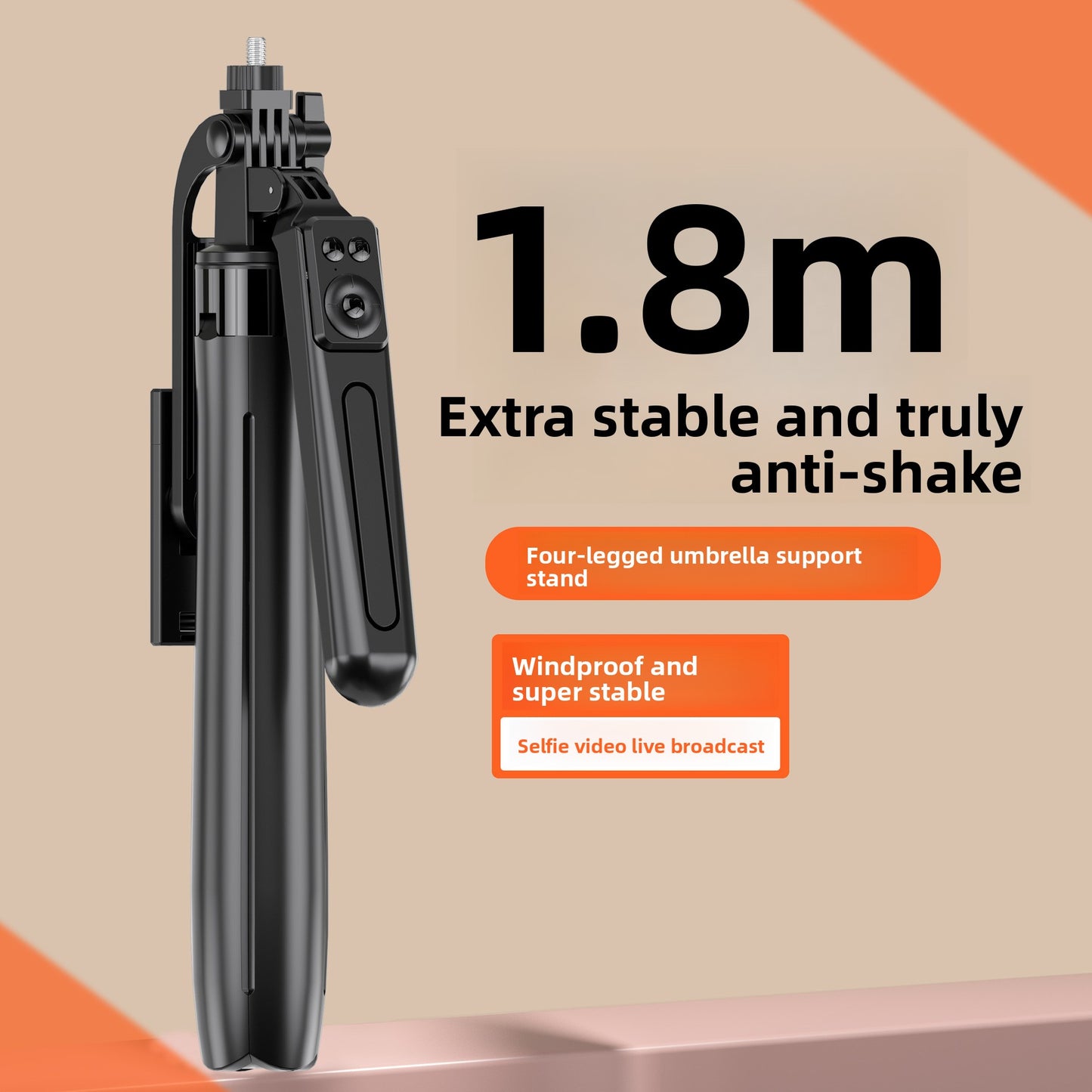 Universal Bluetooth Selfie Stick Tripod with Fill Light
