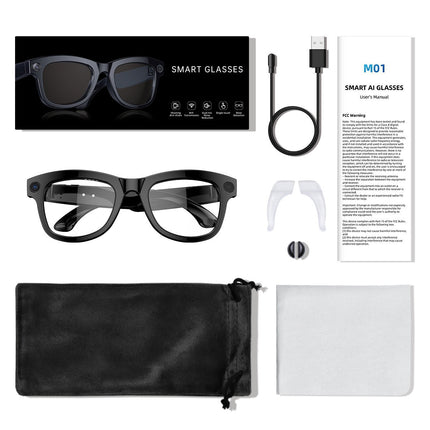 AI Camera Smart Glasses with Bluetooth and Translation