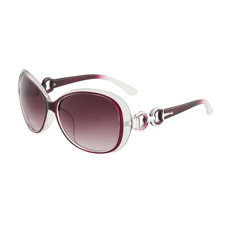 Sunglasses Large Frame Sunglasses Retro Glasses UV-resistant Round Frame