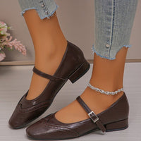 New Style Women's Casual Peep-toe Pumps With A Single Strap Buckle