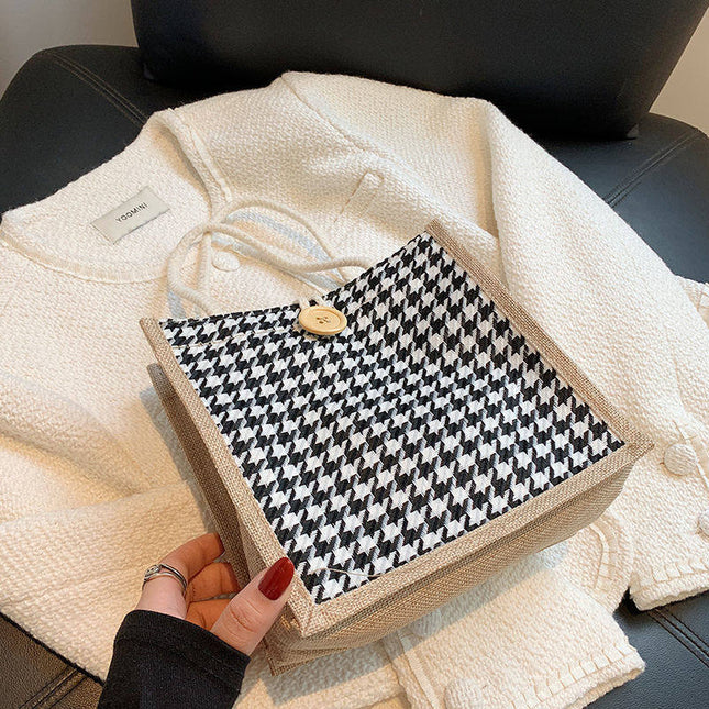 Stylish Geometric Print Soft Handle Handbag for Women