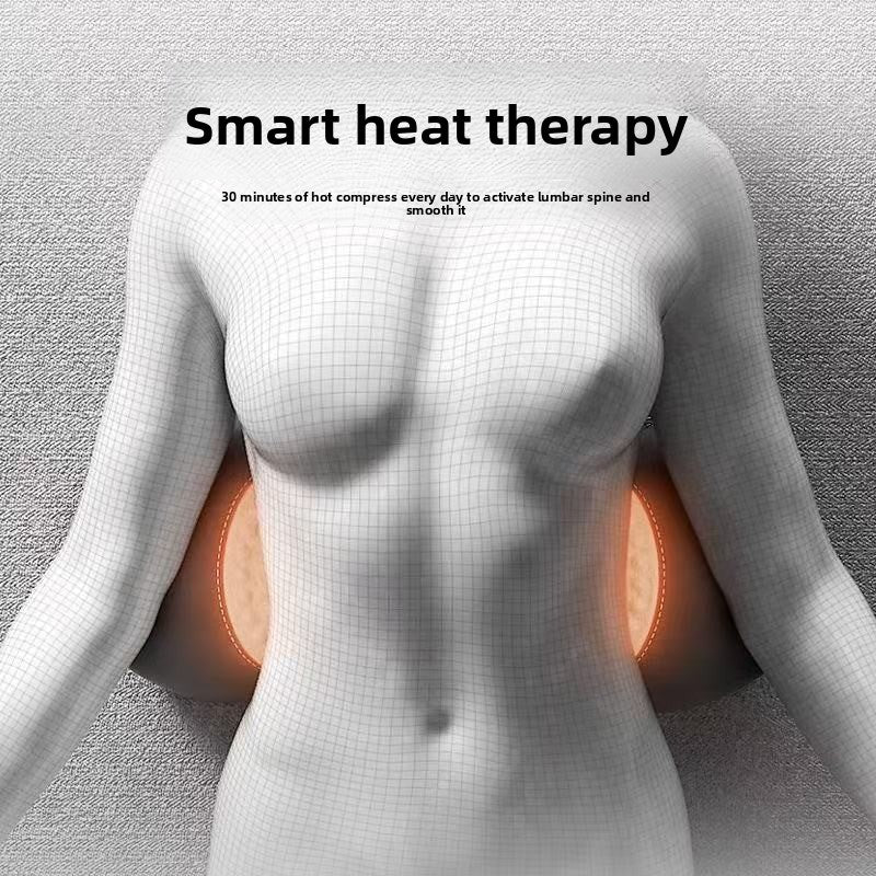 Ergonomic Lumbar Support Pillow with Heating and Massage