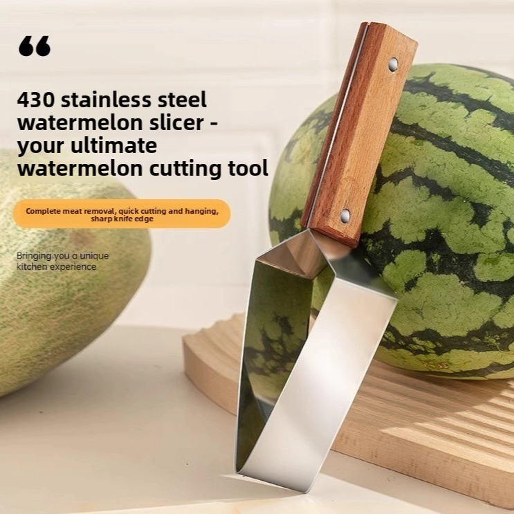 Stainless Steel Fruit Slicer with Wood Handle