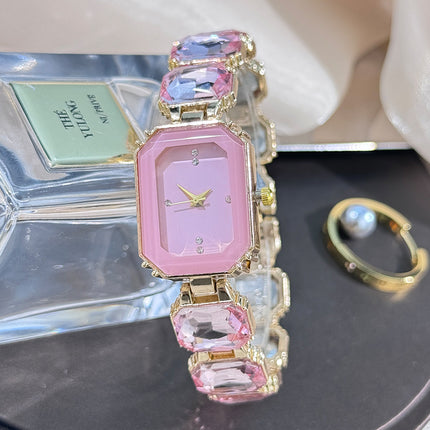 Gemstone Square Ladies Quartz Watch