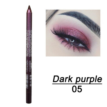 14-Color Waterproof Eyeliner Gel Pen with Pearl Finish