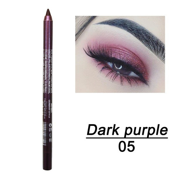 14-Color Waterproof Eyeliner Gel Pen with Pearl Finish