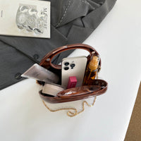 Acrylic Box Bag, Womens Evening Handbag With A Moon-shaped Underarm Design