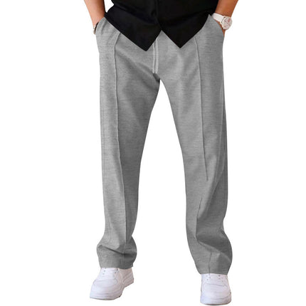 Mens Loose Fit Straight Leg Casual Pants