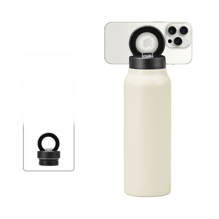 Magnetic Insulated Water Bottle with Phone Holder